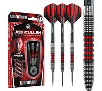 WINMAU Joe Cullen Jeu de fléchettes professionnelles en acier 90 % tungstène avec ailettes et tiges de fléchettes 24 g