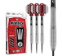 WINMAU Maverick 24 Gramme Professionnelle Pointe d’Acier Tungstène Fléchettes avec Vols et Tiges (Arbres)