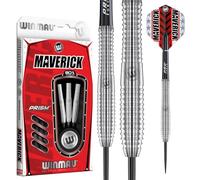 WINMAU Maverick 25 Gramme Professionnelle Pointe d’Acier Tungstène Fléchettes avec Vols et Tiges (Arbres)