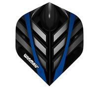 WINMAU Mega Standard Black, Grey & Blue Dart Flights - 1 Set per Pack (3 Flights in Total)