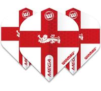 WINMAU Mega Standard England Dart Flights - 1 Set per Pack (3 Flights in Total)