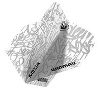 WINMAU Mega Standard White Extra Thick Dart Flights - 1 Set per Pack (3 Flights in Total)