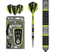 WINMAU Michael Van Gerwen MvG Aspire Jeu de fléchettes Steungip en tungstène 24g avec Prism Vols et Nylon Arbres (Tiges)