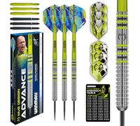 WINMAU - Michael Van Gerwen MvG Advance - 23 g, 80% Tungstène, Fléchettes Professionnelles avec Vols de Fléchettes et Tiges (Tiges)