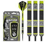 WINMAU Michael Van Gerwen MvG Aspire Jeu de fléchettes Steungip en tungstène 22g avec Prism Vols et Nylon Arbres (Tiges)