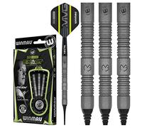 WINMAU Michael Van Gerwen MvG Exact 18 grammes Softip Tungstène Jeu de fléchettes avec Plumes et tiges (tiges)