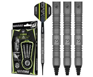 WINMAU Michael Van Gerwen MvG Exact 21.5 grammes Softip Tungstène Jeu de fléchettes avec Plumes et tiges (tiges)