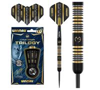 WINMAU Michael Van Gerwen MvG Trilogy 23 Gramme Professionnelle Pointe d’Acier Tungstène Fléchettes avec Vols et Tiges (Arbres)