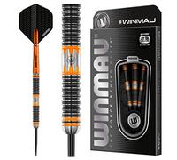 WINMAU Nitin Kumar Jeu de fléchettes en tungstène Steeltip 21.5 grammes avec Vols et tiges (Arbres)