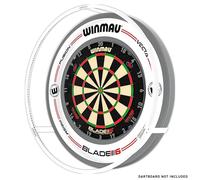 WINMAU Plasma Ice Cible de fléchettes - Lumière blanche à 360 degrés avec bordure grise et blanche Pro-Line