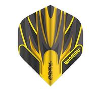 WINMAU Prism Alpha Black & Orange Extra Thick Dart Flights - 1 Set per Pack (3 Flights in Total)