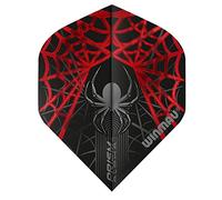 WINMAU Prism Alpha Black & Red Extra Thick Dart Flights - 1 Set per Pack (3 Flights in Total)