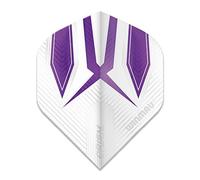 WINMAU Prism Alpha Blanc et Violet Vols de Fléchettes - 1 Jeu par Paquet (3 Vols au Total)