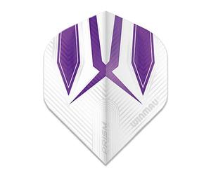 WINMAU Prism Alpha Blanc et Violet Vols de Fléchettes - 1 Jeu par Paquet (3 Vols au Total)