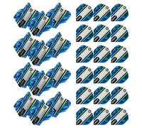 WINMAU Prism Alpha Lot de 10 ailettes de fléchettes extra épaisses (30 ailettes au total) (Poséidon)