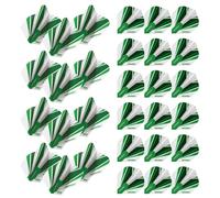 WINMAU Prism Alpha Lot de 10 ailettes de fléchettes extra épaisses Blanc et vert