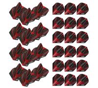 Winmau Prism Alpha Lot de 10 ailettes de fléchettes Rouge et Noir