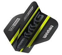WINMAU Prism Alpha Michael Van Gerwen MvG Black and Green Extra Thick Dart Flights - 1 Set per Pack (3 Flights in Total)