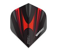 WINMAU Prism Alpha Noir et Rouge Vols de Fléchettes - 1 Jeu par Paquet (3 Vols au Total)
