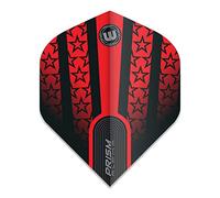 WINMAU Prism Alpha Rouge avec des étoiles Noires Vols de Fléchettes - 1 Jeu par Paquet (3 Vols au Total)