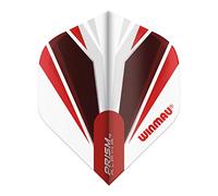 WINMAU Prism Alpha White & Red Extra Thick Dart Flights - 1 Set per Pack (3 Flights in Total)