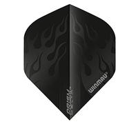 WINMAU Prism Delta Black Extra Thick Dart Flights - 1 Set per Pack (3 Flights in Total)