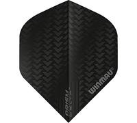 WINMAU Prism Delta Black Extra Thick Dart Flights - 1 Set per Pack (3 Flights in Total)