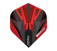 WINMAU Prism Delta Black & Red Extra Thick Dart Flights - 1 Set per Pack (3 Flights in Total)