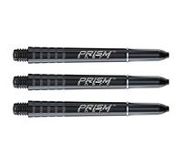 WINMAU Prism Force Noir Solide Tiges de Fléchettes Moyennes en Polycarbonate - 1 Jeu par Paquet (3 Arbres au Total)