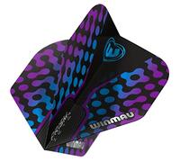 WINMAU Prism Zeta Black, Purple & Blue Extra Thick Dart Flights - 1 Set per Pack (3 Flights in Total)