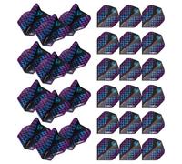 Winmau Prism Zeta Lot de 10 ailettes de fléchettes Noir, Violet et Bleu (30 ailettes au total)