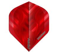 WINMAU Prism Zeta Red Extra Thick Dart Flights - 1 Set per Pack (3 Flights in Total)