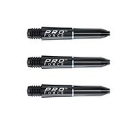 WINMAU Pro-Force Black Extra Short Nylon Ring Grip Dart Stems - 1 Set per Pack (3 shafts in Total)