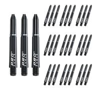 WINMAU Pro-Force Lot de 10 tiges de fléchettes courtes en nylon Noir