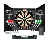 WINMAU Professional Darts Set Comprend Un Jeu de fléchettes Diamond Plus Bristle - Armoire Noire de Haute qualité - Ensemble de 2 fléchettes - Ligne Officielle oche