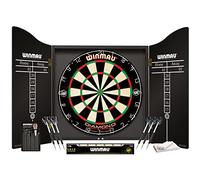 WINMAU Professional Darts Set Comprend Un Jeu de fléchettes Diamond Plus Bristle - Armoire Noire de Haute qualité - Ensemble de 2 fléchettes - Ligne Officielle oche