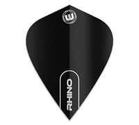 WINMAU Rhino Cerf-Volant Noir Vols de Fléchettes - 1 Jeu par Paquet (3 Vols au Total)