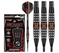 WINMAU Sicario 90% Tungsten Darts Set with Flights and Stems (Shafts) Two Styles - Cluster Grip Control