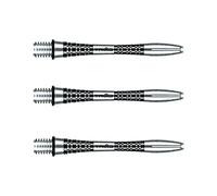 WINMAU Triad Aluminium Noir Courte Tiges de fléchettes (Shafts) - 1 Jeu par Paquet (3 Arbres au Total)