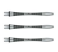 WINMAU Triad Aluminium Noir Moyen Tiges de fléchettes (Shafts) - 1 Jeu par Paquet (3 Arbres au Total)