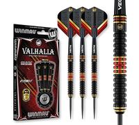 WINMAU Valhalla 26 Gramme Professionnelle Pointe d’Acier Tungstène Fléchettes avec Vols et Tiges (Arbres)