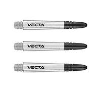 WINMAU Vecta Tiges de fléchettes en Polycarbonate - 1 Ensemble par Paquet (3 Fléchettes Tiges au Total) - Accessoires de fléchettes Professionnelles - Blanc et Noir Tiges intermédiaires