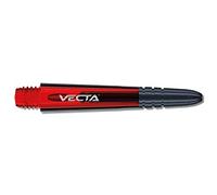 WINMAU Vecta Tiges de fléchettes en Polycarbonate - 1 Ensemble par Paquet (3 Fléchettes Tiges au Total) - Accessoires de fléchettes Professionnelles - Rouge et Noir Tiges Courtes