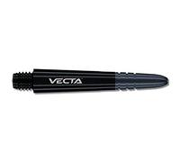 WINMAU Vecta Tiges de fléchettes en Polycarbonate - 1 Ensemble par Paquet (3 Fléchettes Tiges au Total) - Accessoires de fléchettes Professionnelles - Noir et Noir Tiges Courtes