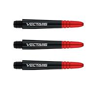 WINMAU Vecta Tiges de fléchettes en Polycarbonate - 1 Ensemble par Paquet (3 Fléchettes Tiges au Total) - Accessoires de fléchettes Professionnelles - Noir et Rouge Blade 6 Tiges intermédiaires