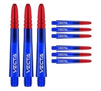 WINMAU Vecta Tiges de fléchettes en Polycarbonate - 1 Ensemble par Paquet (3 Fléchettes Tiges au Total) - Accessoires de fléchettes Professionnelles - Bleu et Rouge Tiges Moyennes
