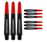 WINMAU Vecta Tiges de fléchettes en Polycarbonate - 1 Ensemble par Paquet (3 Fléchettes Tiges au Total) - Accessoires de fléchettes Professionnelles - Noir et Rouge Blade360 Tiges intermédiaires