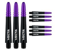 WINMAU Vecta Tiges de fléchettes en Polycarbonate - 1 Ensemble par Paquet (3 Fléchettes Tiges au Total) - Accessoires de fléchettes Professionnelles - Noir et Violet Tiges intermédiaires