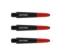 WINMAU Vecta Tiges de fléchettes en Polycarbonate - 1 Ensemble par Paquet (3 Fléchettes Tiges au Total) - Accessoires de fléchettes Professionnelles - Noir et Rouge Blade 6 Tiges Courtes