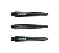 WINMAU Vecta Noir Intermédiaire Tiges de fléchettes (Shafts) - 1 Jeu par Paquet (3 Arbres au Total)